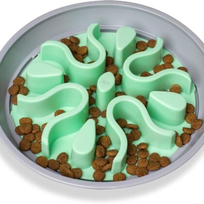 Outward Hound Fun Feeder Wobble Slo-Bowl, Slow Feeder Dog Bowl, One-Size, Mint