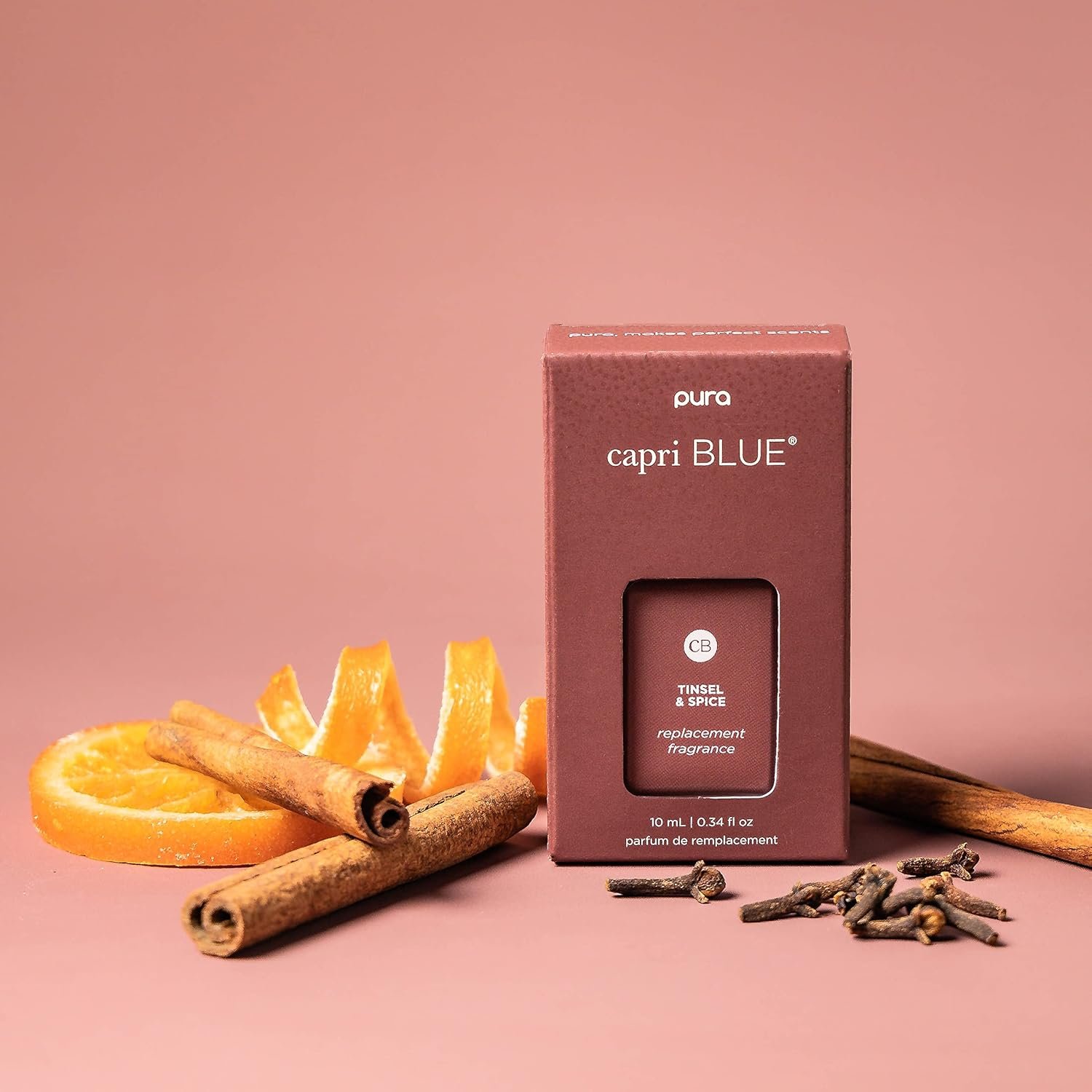 Capri Blue x Pura 4 - Smart Fragrance Diffuser Plug in Kit - Includes 1 Pura Diffuser + 2 Fragrance Refill Vials - Long Lasting Scents - LED Light - 2.4 GHz WiFi Required (Tinsel & Spice + Volcano) - Image 2