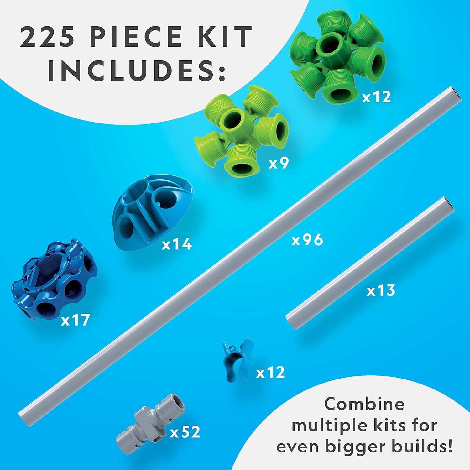 National Geographic Indoor Fort Building Kit - 225 Pieces for Creative Play, STEM Building Toys for Kids Ages 6-12, Blanket Fort (Amazon Exclusive) - Image 6