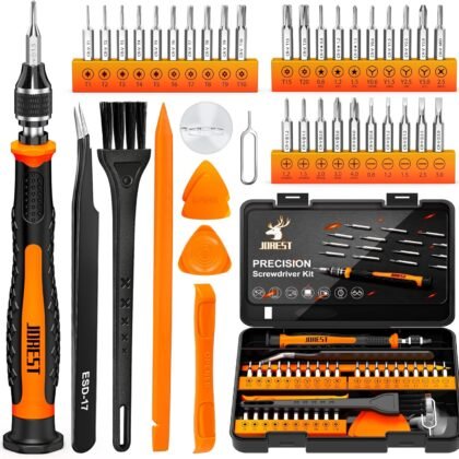 JOREST 40Pcs Small Precision Screwdriver Set with Torx Triwing Phillips, Mini Repair Tool Kit for Macbook, Computer, Laptop, PC, iPhone, PS5, Xbox, Switch, Glasses, Watch, Ring Doorbell, Electronics