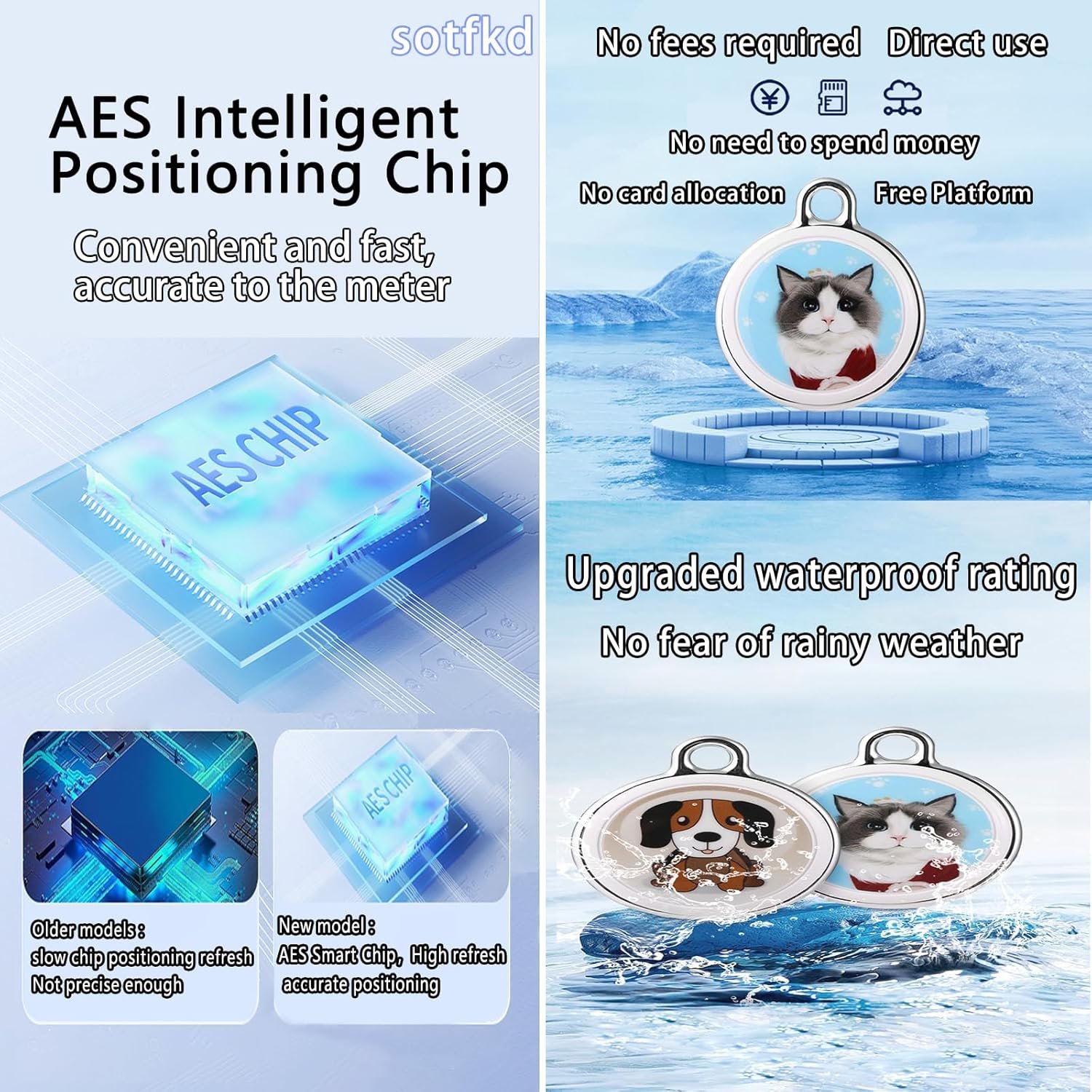 Cat Tracker Collar-Dog GPS Tracker-Pet Tracker-GPS Tracker for Dogs | Android and iOS Universal | No Monthly Fee | Works with Any Collar - Image 5