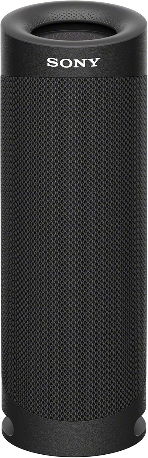 Sony SRS-XB23 EXTRA BASS Wireless Bluetooth Portable Lightweight Travel Speaker, IP67 Waterproof & Durable for Outdoor, 12 Hour Battery, USB Type-C, Removable Strap and Speakerphone, Black