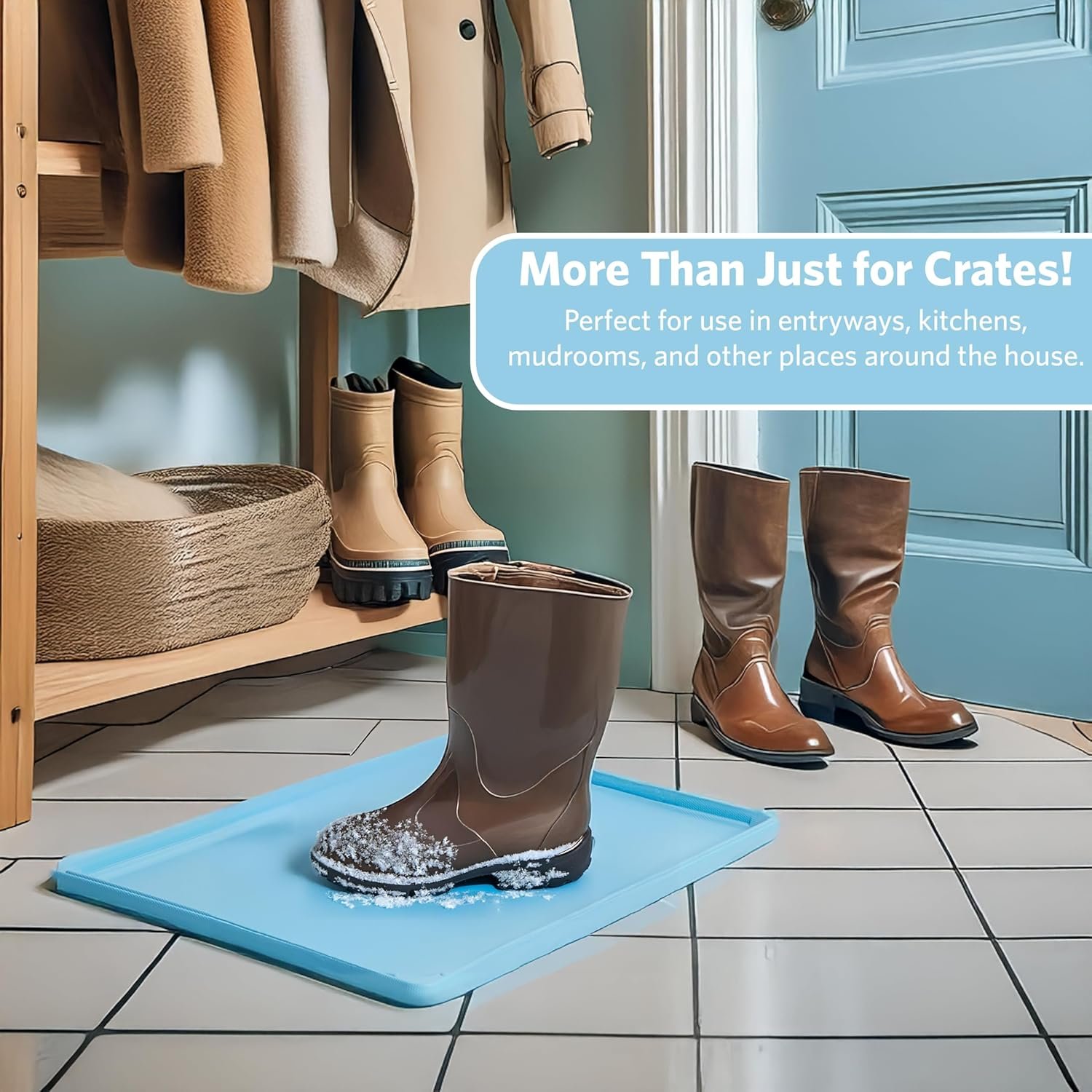 MidWest Homes for Pets, Dog Crate Replacement Pan for- 24-Inch Blue iCrate, Also Fits New World, Regular 24-Inch iCrates and Life Stages Dog crates, (Model-26BPan), Blue - Image 4