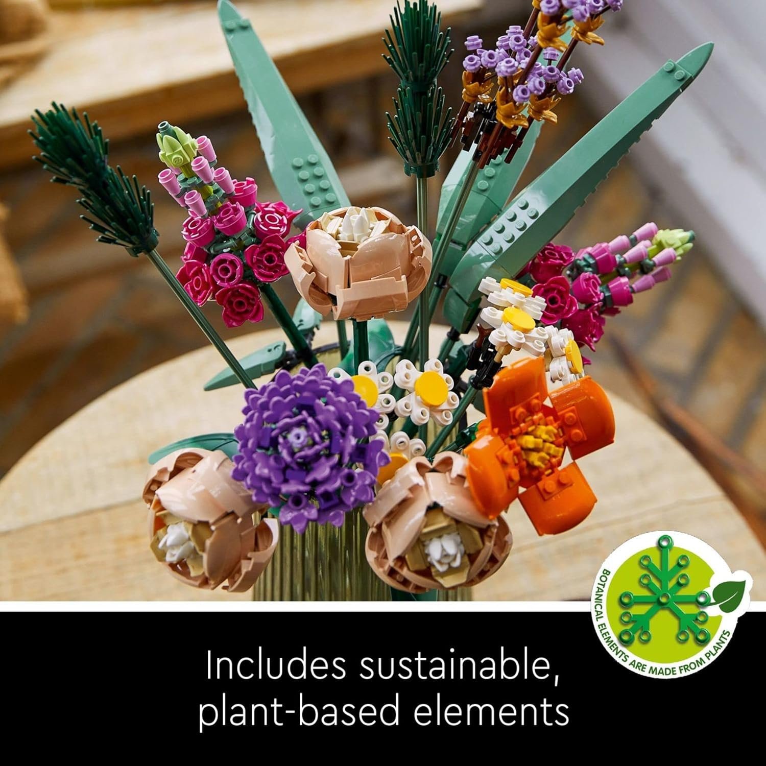 LEGO Botanicals Flower Bouquet Building Set - Artificial Flowers for Decoration for Home and Display, Ages 18+ - for Table, Desk, Office - Gift for Birthdays - 10280 - Image 7