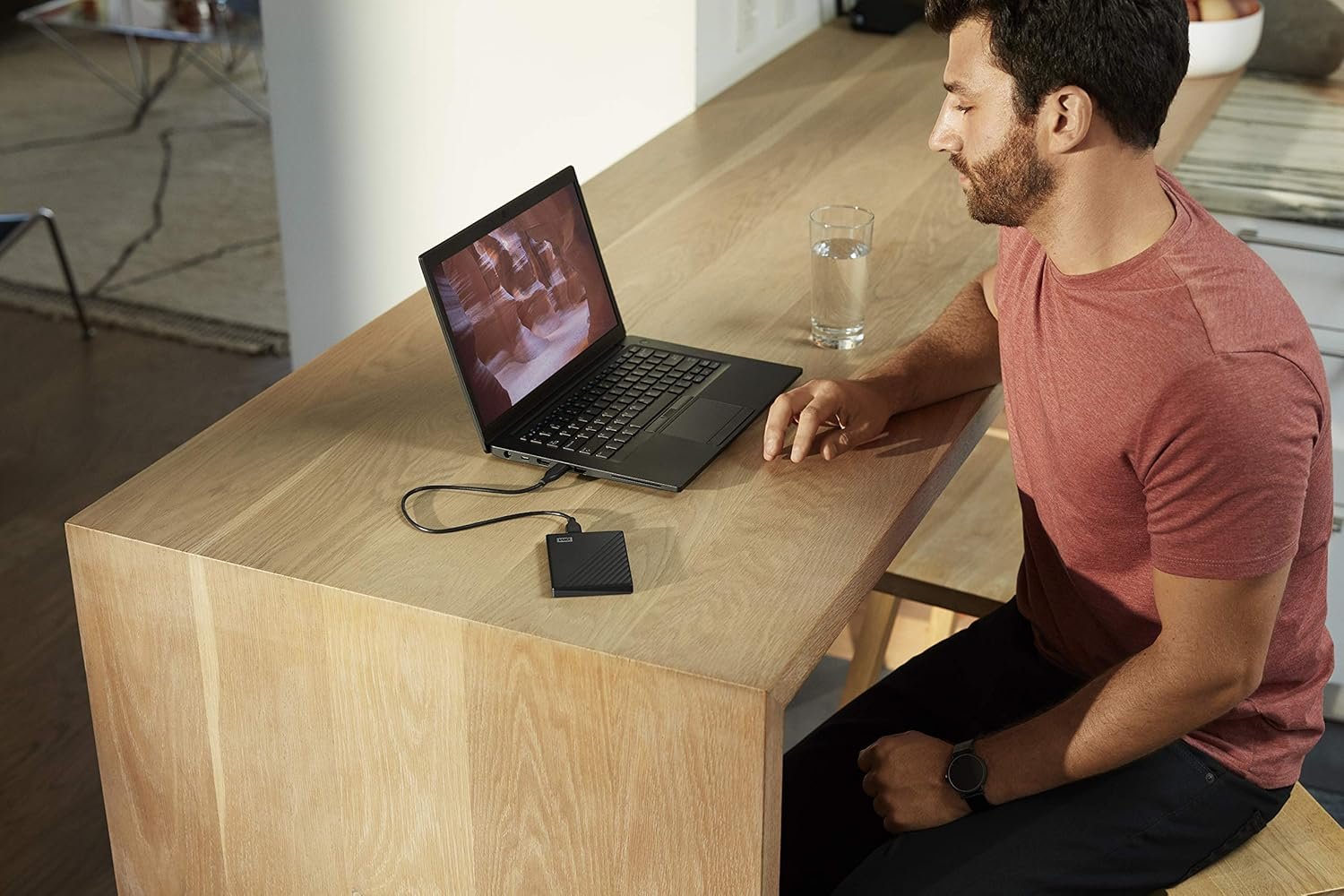 WD My Passport 2 TB Portable Hard Drive - External - Black - WDBYVG0020BBK-WESN (Renewed) - Image 7