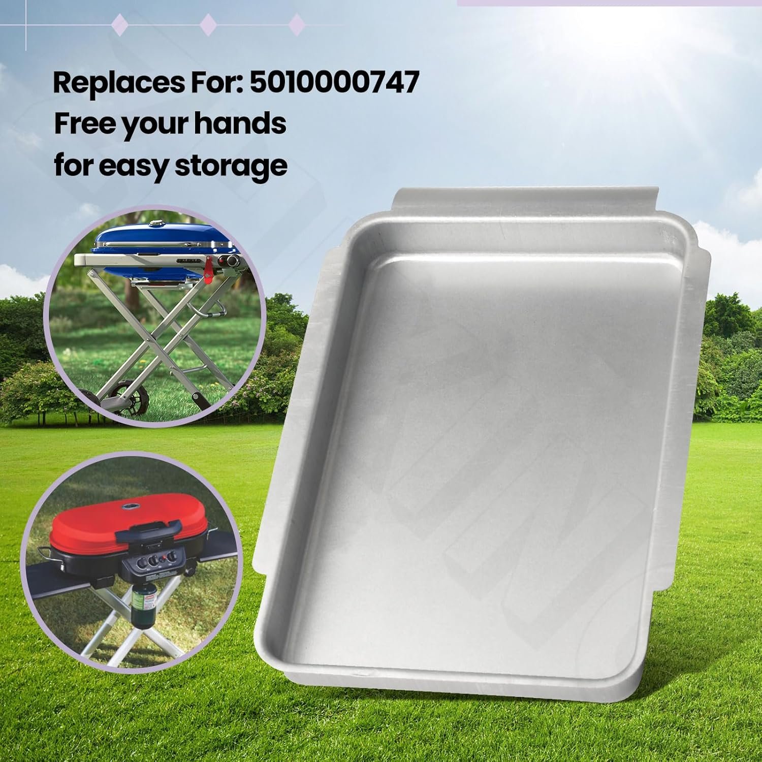 5010000747 Grease Drip Tray/Pan Compatible with Coleman Roadtrip 9949 Series Grills, 924, 9949-750, 9949-759, 9949-451, 9924-700, 9924-A50, 2000000958, 2000000851, 9949A451 and 2000004121 - Image 6