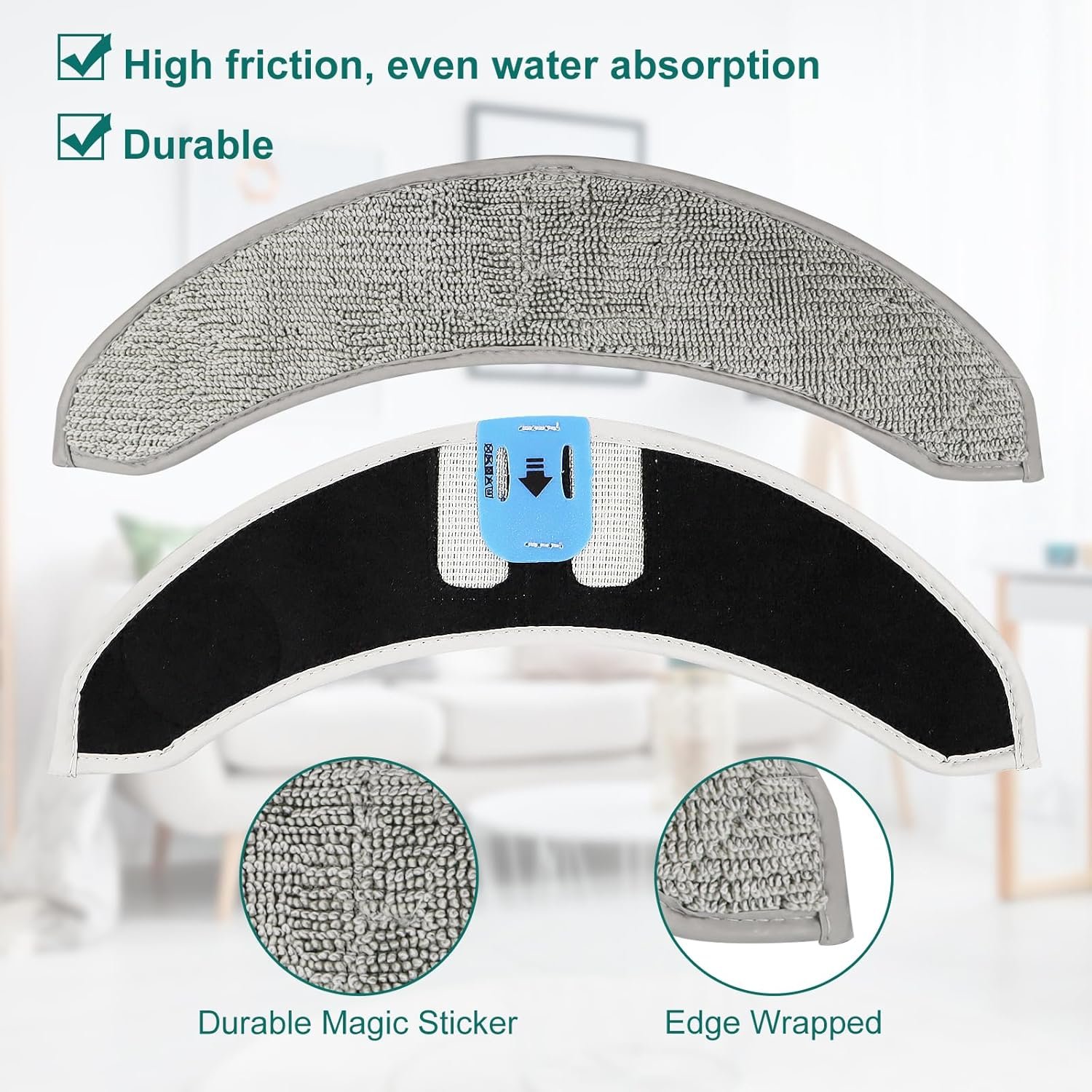 24 Pack Replacement Parts Compatible with iRobot Roomba Combo j7+/Plus Robot Vacuum Cleaner, 2 sets of multi-surface rubber roller brush 6 filters 6 side brushes 6 vacuum bags 4 Mopping Pad - Image 4