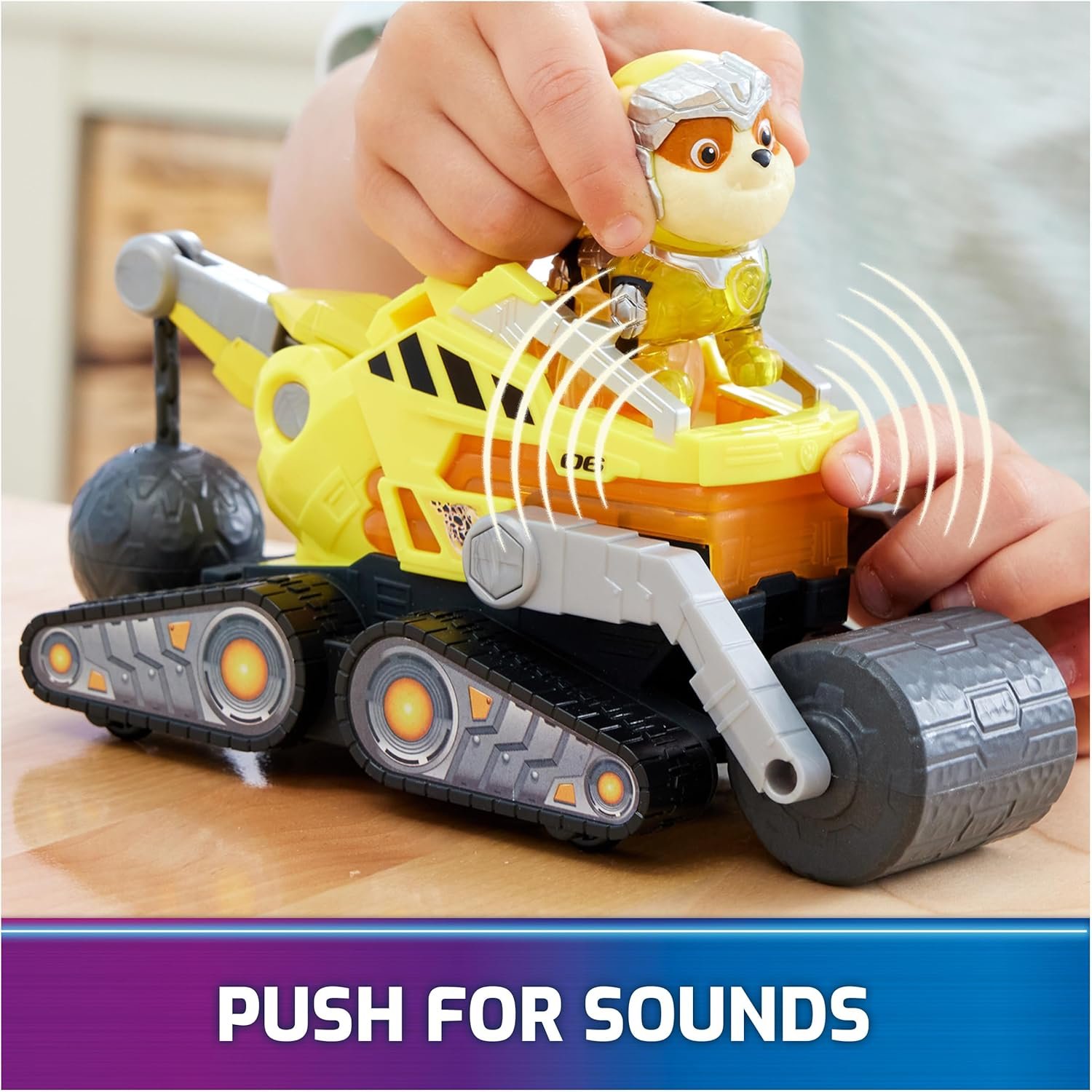 Paw Patrol: The Mighty Movie, Construction Toy Truck with Rubble Mighty Pups Action Figure, Lights and Sounds, Kids Toys for Boys & Girls 3+ - Image 4