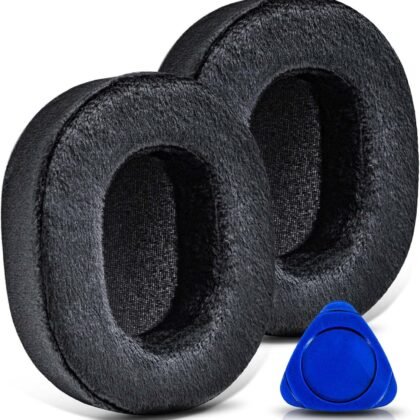 WH 1000XM5 Earpads for WH-1000XM5 (WH1000XM5) by TRANSTEK, Replacement Ear Pads Cushions with High-Density Noise Isolation Foam, Added Thickness-Velour