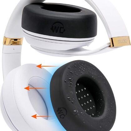 WC SweatZ Studio - Patented Earpad Covers for Beats Studio 3 (A1914) & Beats Studio 2 (B0500 /B0501), Made by Wicked Cushions | Sweatproof & Easily Washable | Black