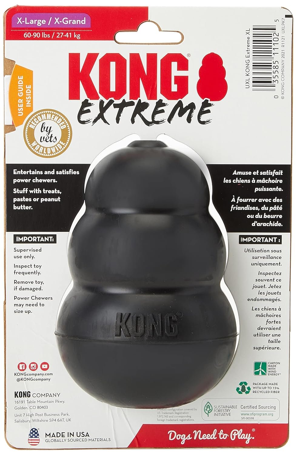 Kong Extreme Dog Toy (2 Pack), X-Large, Kong Extreme X Large 2 - Pack - Image 2