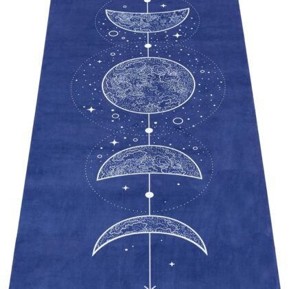 Yoga Mat With Strap 5mm Non Slip Suede & TPE - Eco-Friendly Fitness & Exercise Mat for Home Gym, Pilates, Hot Yoga, and Meditation - Lightweight Durable 72 x 24 inch Workout Mat for Women, Men