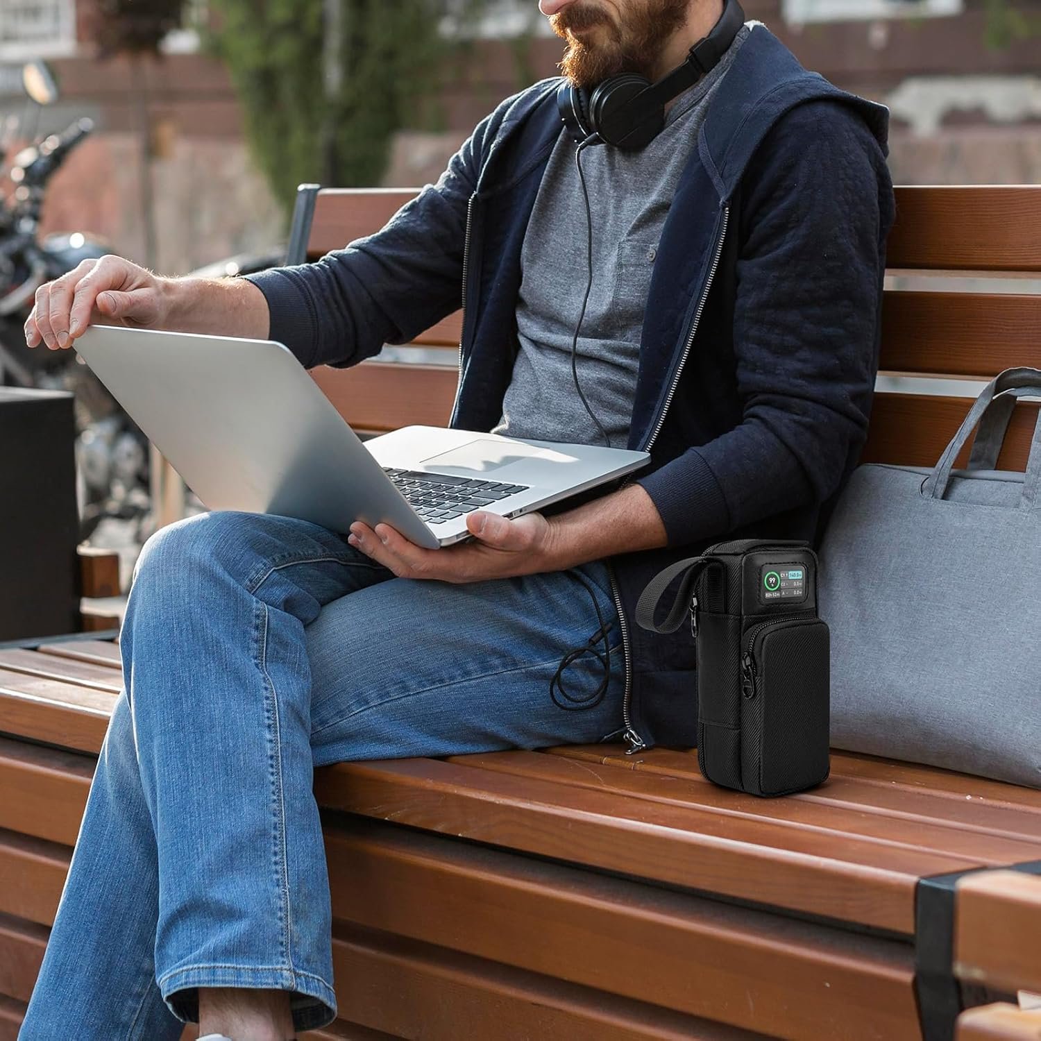 CaSZLUTION Travel Case for Anker 737 Power Bank 24,000mAh 3-Port, Protective Storage Bag Pouch for Anker 737 PowerCore 24K Portable Charger (Case Only) - Black - Image 7