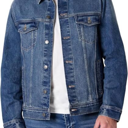 Amazon Essentials Men's Low Stretch Regular-Fit Denim Jacket