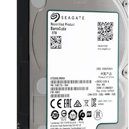 Seagate BarraCuda Internal Hard Drive 5TB SATA 6Gb/s 128MB Cache 2.5-Inch 15mm (ST5000LM000) (Renewed)