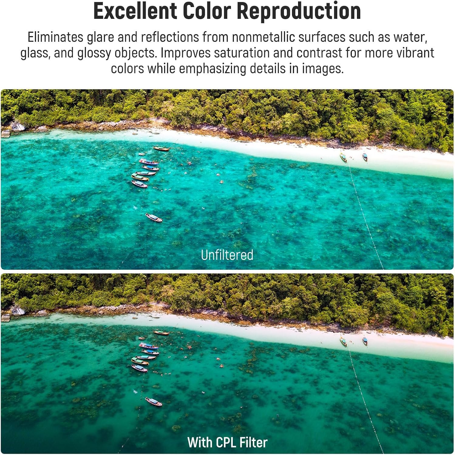 NEEWER CPL Filter Compatible with DJI Mini 4 Pro Drone, Rotatable Circular Polarizing Filter Polarizer Lens Filter with Multicoated HD Optical Glass, Lightweight Frame, Secure Attachment, FL-B13 - Image 4