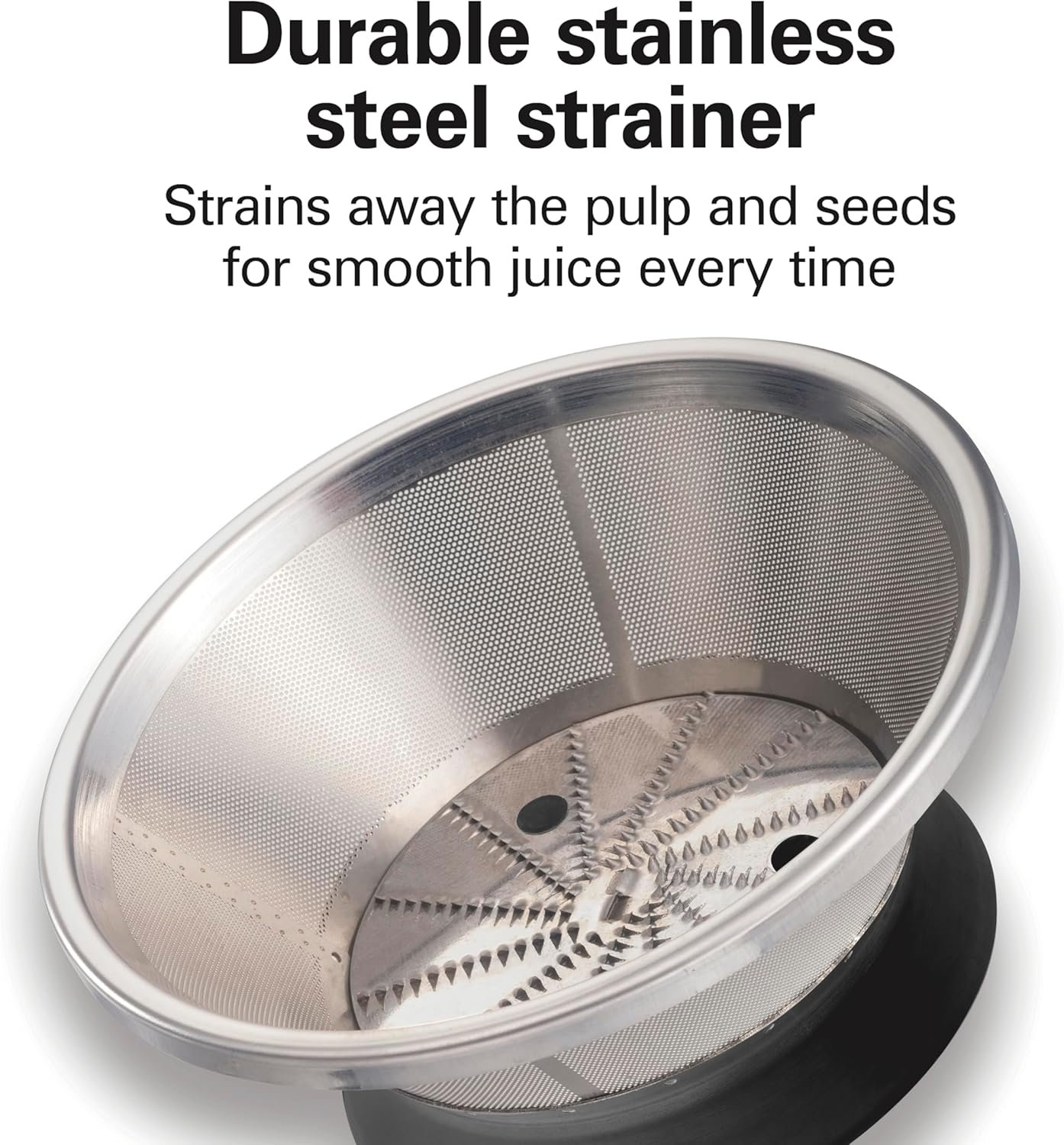 Hamilton Beach HealthSmart Juicer Machine, Compact Centrifugal Extractor, 2.4” Feed Chute for Fruits and Vegetables, Easy to Clean, BPA Free, 400W, Black and Gray (67502) - Image 6