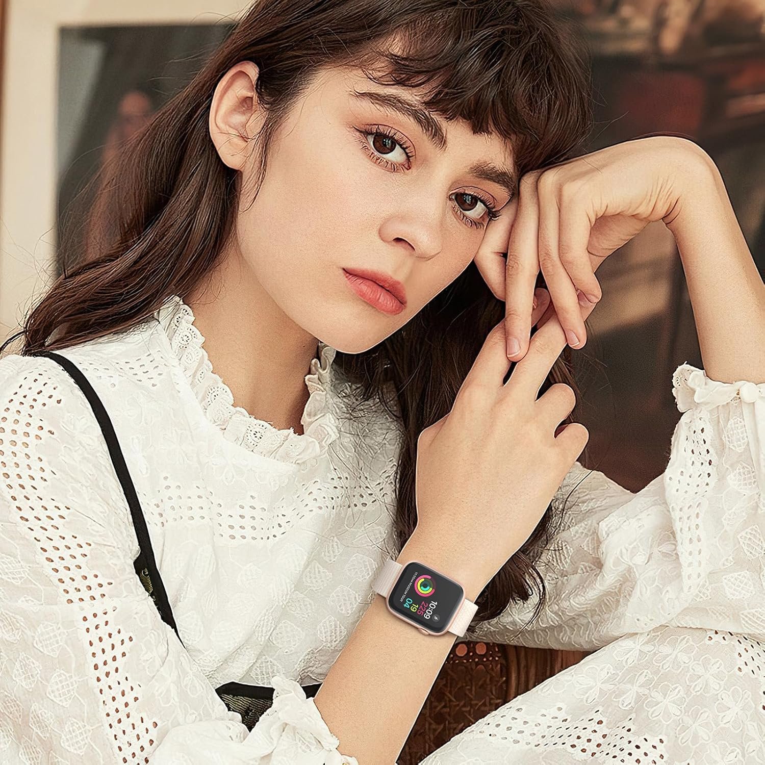 AMSKY Sport Nylon Loop Band Compatible with Apple Watch Bands 38MM 40MM 41MM 42MM 44MM 45MM 46MM 49MM Women Men,Breathable Adjustable Straps for iWatch Band Series 11 10 SE 9 8 7 6 5 4 3 2 Ultra - Image 6