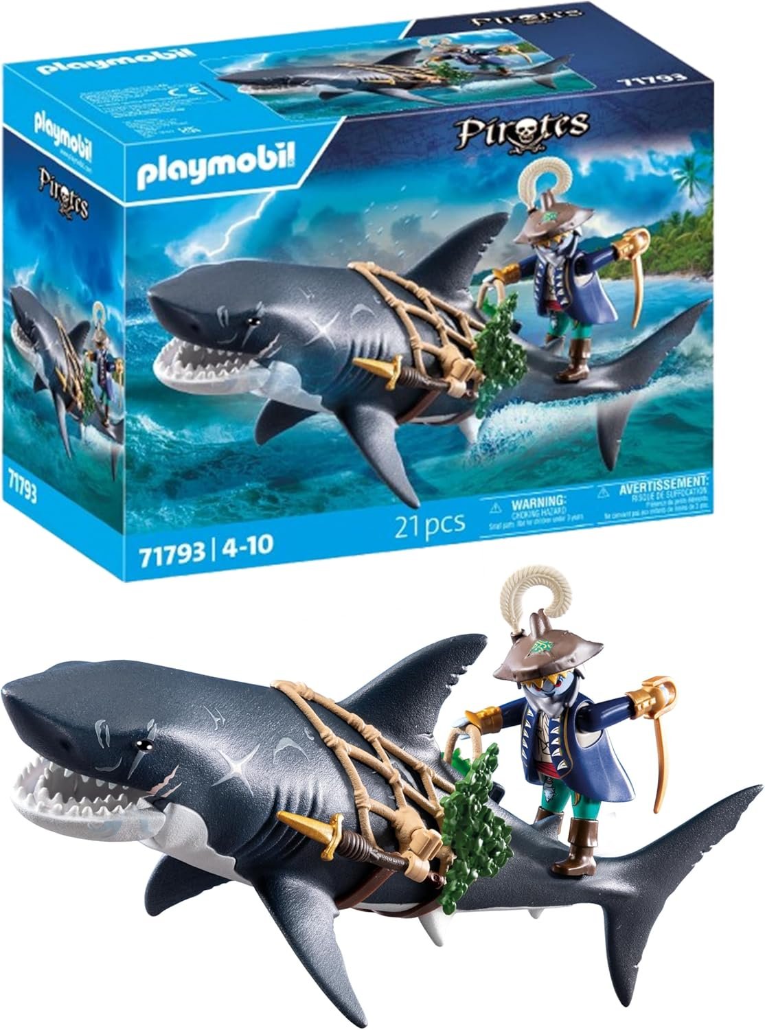 Playmobil Giant Shark with Pirate