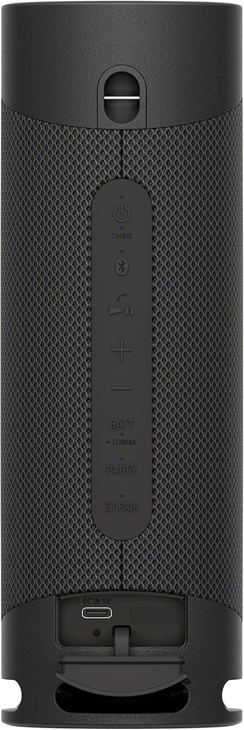 Sony SRS-XB23 EXTRA BASS Wireless Bluetooth Portable Lightweight Travel Speaker, IP67 Waterproof & Durable for Outdoor, 12 Hour Battery, USB Type-C, Removable Strap and Speakerphone, Black - Image 4