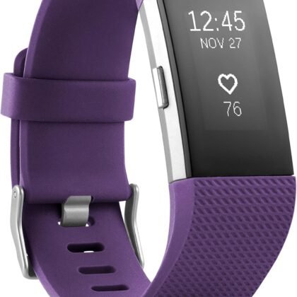 Fitbit Charge 2 Heart Rate + Fitness Wristband, Plum, Small (US Version)