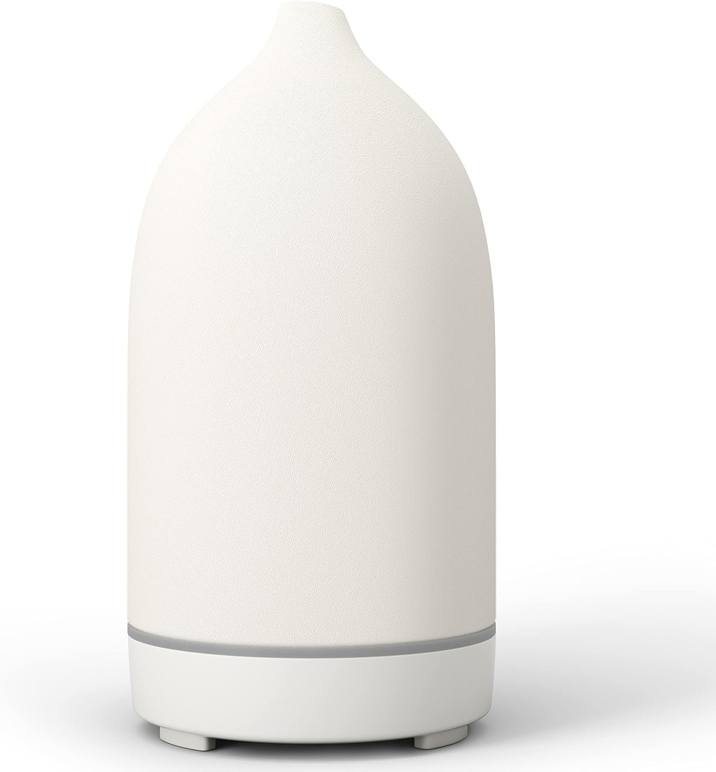 Essential Oil Diffusers,Handmade Ceramic Aromatherapy Diffuser for Room and 9 Colors Night Light for Home,Auto-Off (White)