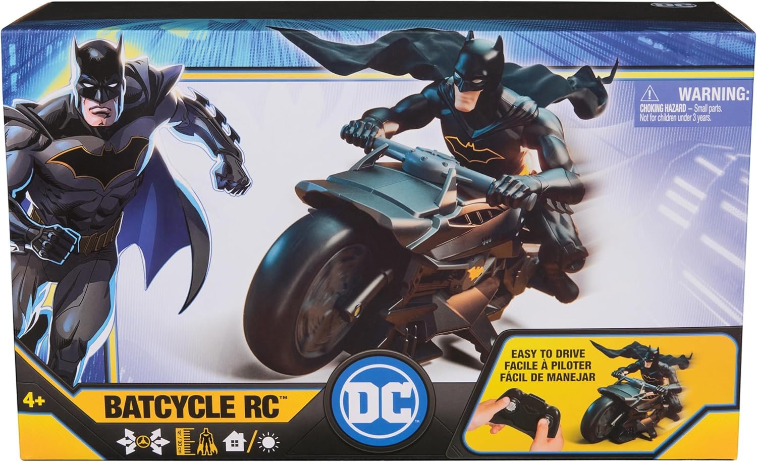 DC Comics, Batman Stealth Remote Control Batcycle with 12" Batman Action Figure, Super Hero Kids Toys for Boys and Girls Ages 4 & Up - Image 7