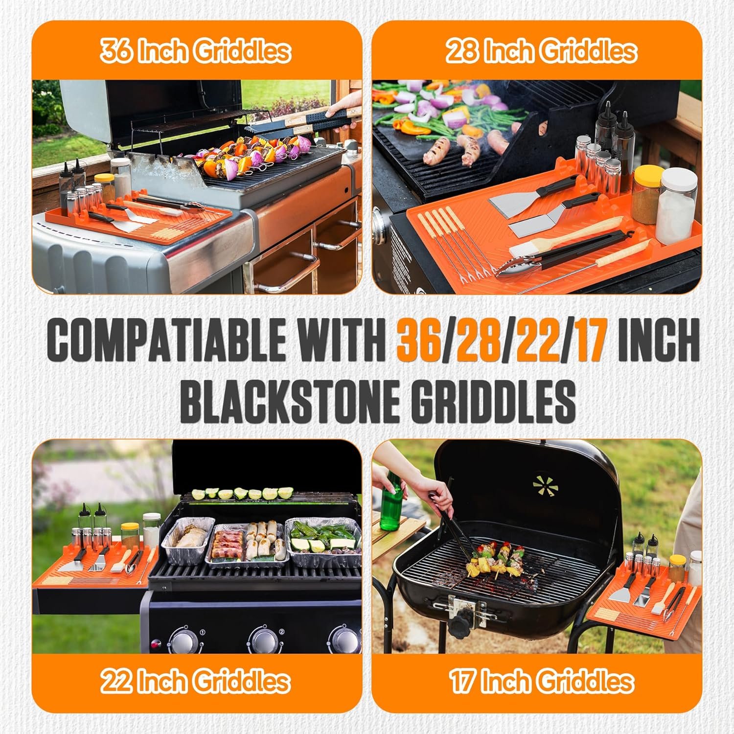 Griddle Accessories for Blackstone – Blackstone Silicone Mat & Grease Cup Liners (2 Pack) – Fits 17” 22” 28” 36” Griddles – Gifts for Men Husband - Image 4