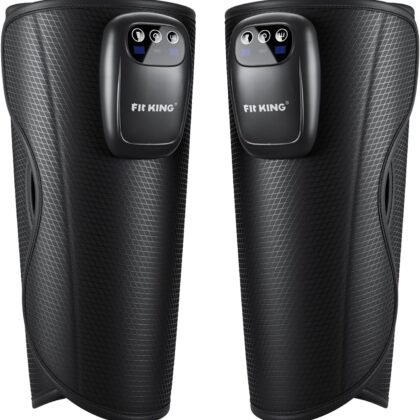 FIT KING Upgraded Cordless Calf Massager for Circulation, Rechargeable Leg Compression Massager for Pain Relief, Relax, Edema & Muscle Recovery, 3 Modes Intensities, Gift for Mom Dad, Athlete