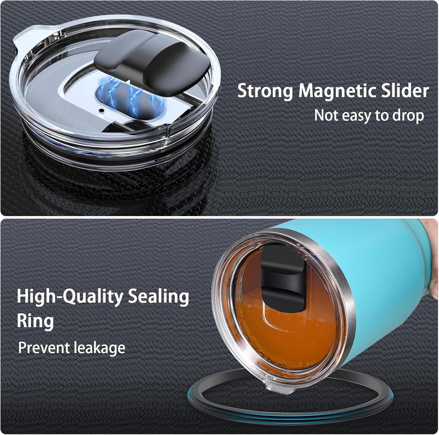 Yeti Replacement Lids - Magnetic Slider for 20 oz, 16 oz, 10 oz & 24 oz - Fits Ozark Trail, Rtic Tumbler & Mugs - Image 5