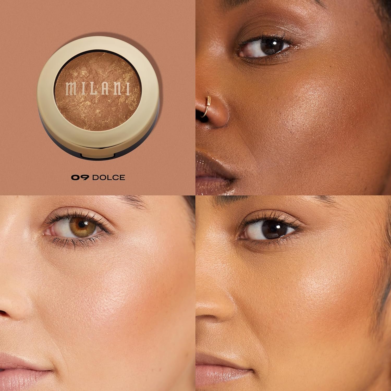 Milani Bronzer Powder - Baked Bronzer Made in Italy, Bronzing Shimmer Highlighter Makeup for Contour -Dolce - Image 3
