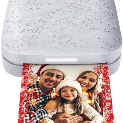 HP Sprocket Portable 2x3 Instant Photo Printer (Luna Pearl) Print Pictures on Zink Sticky-Backed Paper from Your iOS & Android Device.