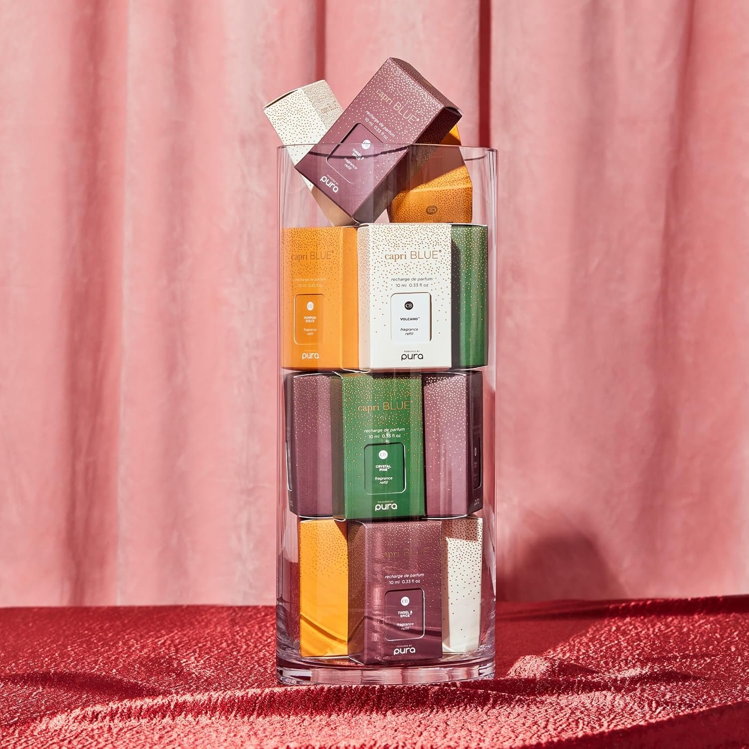 Capri Blue x Pura 4 - Smart Fragrance Diffuser Plug in Kit - Includes 1 Pura Diffuser + 2 Fragrance Refill Vials - Long Lasting Scents - LED Light - 2.4 GHz WiFi Required (Tinsel & Spice + Volcano) - Image 7