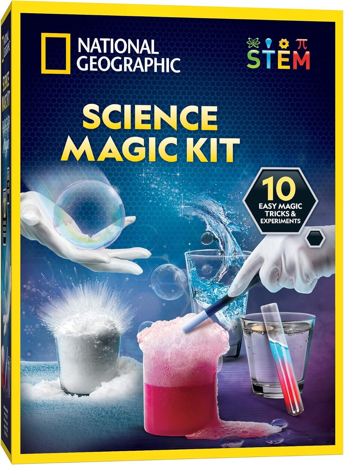 Blue Marble National Geographic Magic Chemistry Set – Science Kit for Kids with 10 Amazing Magic Tricks, STEM Projects and Science Experiments, Science Toys, Great Gift for Boys and Girls 8-12