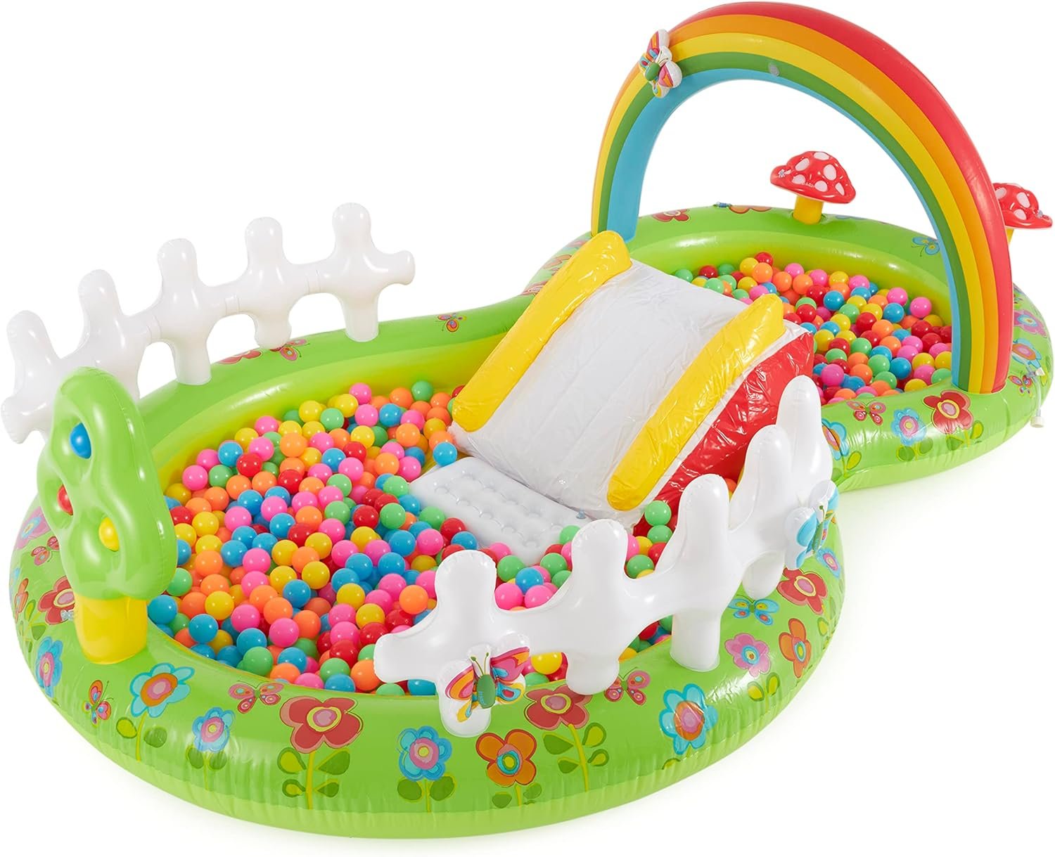 INTEX Garden Inflatable Kiddie Pool: Inflatable Kids Pool with Water Sprayer and Slide – Splash Pad – 114" x 71" x 41" – Ages 3+ - Image 3