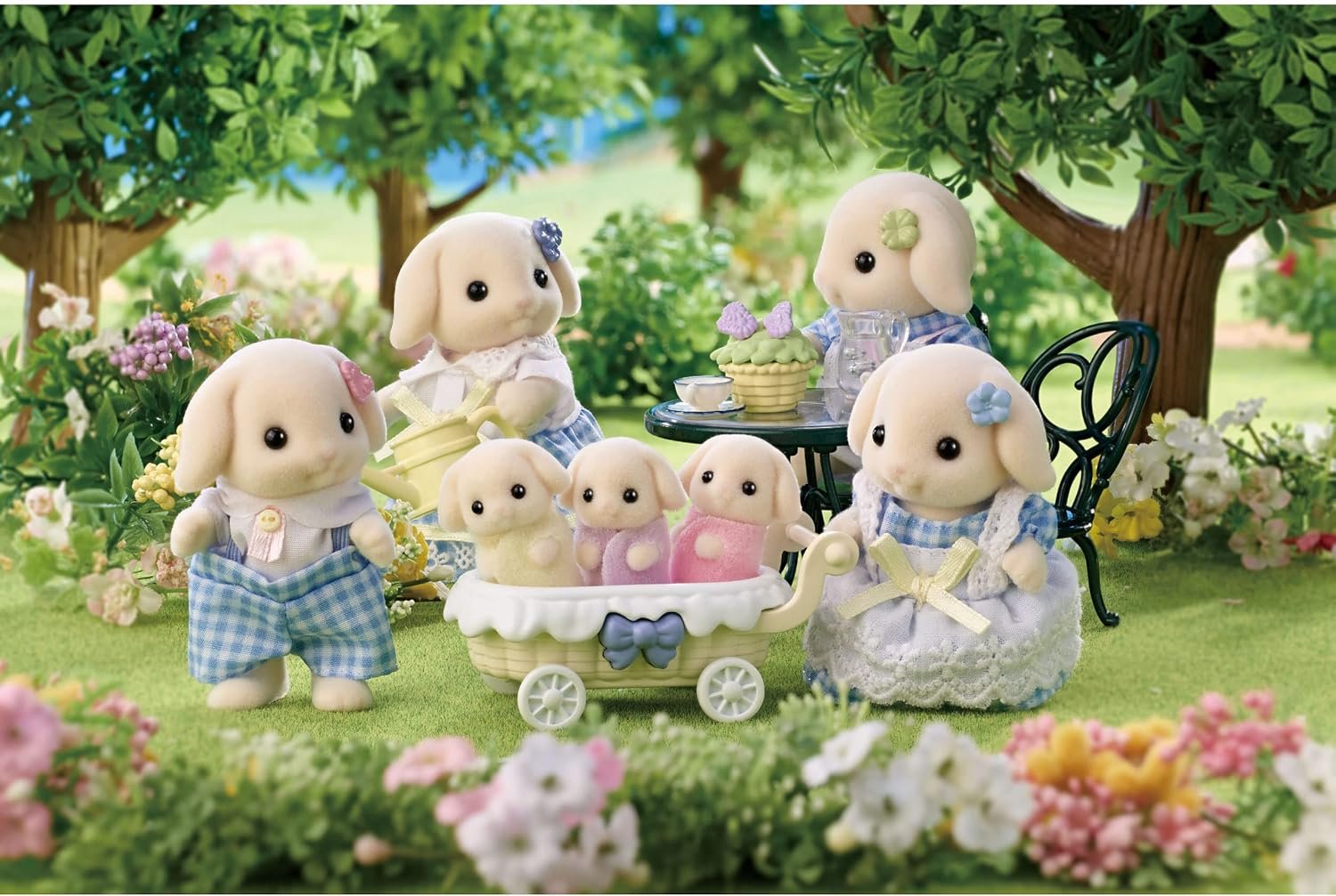 Calico Critters Flora Rabbit Family - Set of 5 Collectible Doll Figures for Children Ages 3+ - Image 6