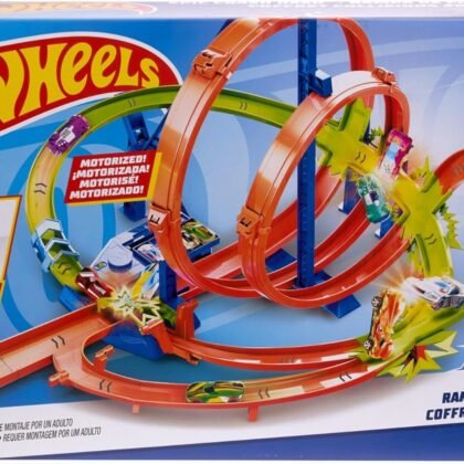 Hot Wheels Toy Car Track Set Action Epic Crash Dash with 1:64 Scale Vehicle & 5 Action Zones, Powered by Motorized Booster (Amazon Exclusive)