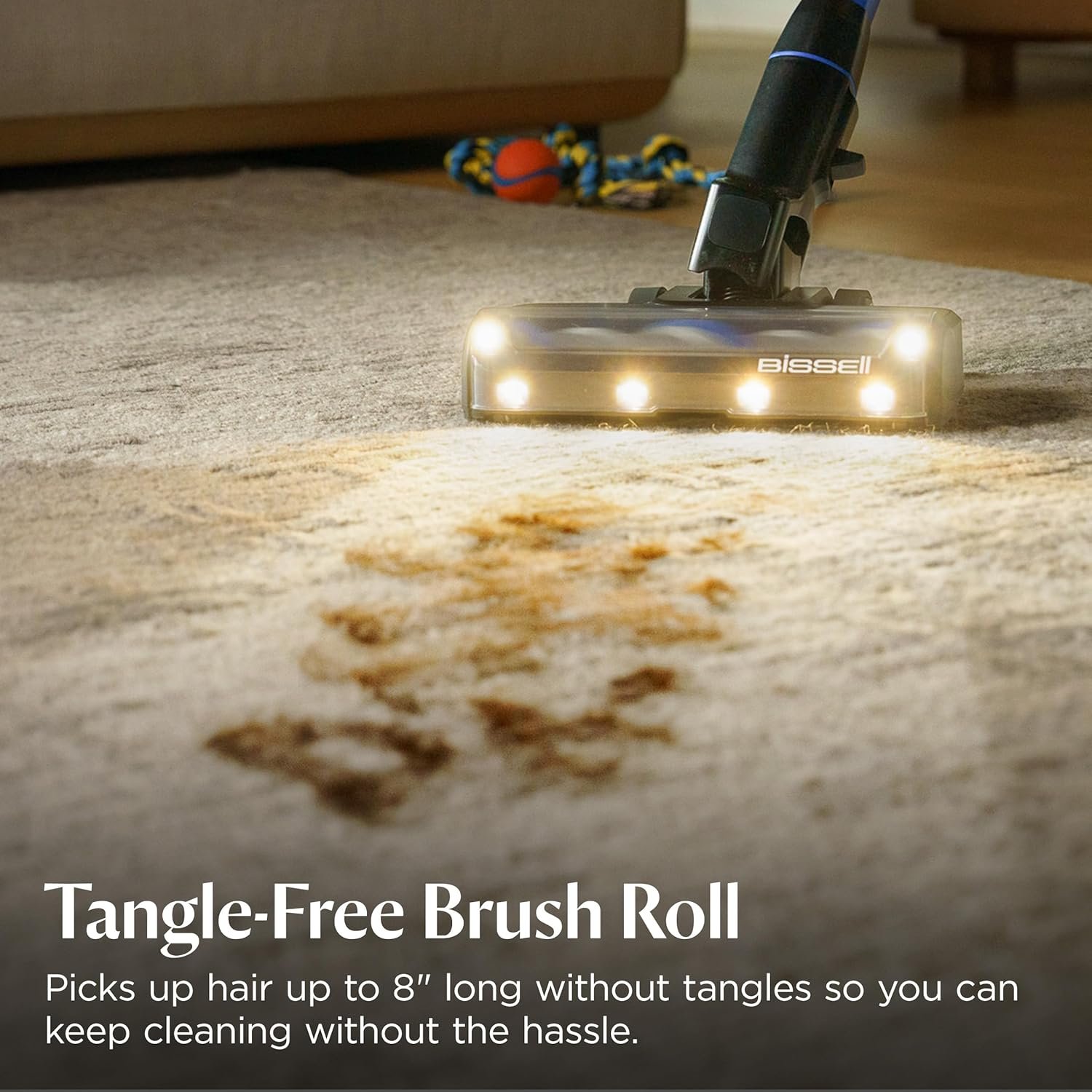 Bissell PowerClean FurFinder 200W Self-Standing Cordless Vacuum w/Tangle Free Brush Roll, Strong Suction, Removeable Battery, Wall Mount, Upholstery Tool & Bright Headlights - Image 5