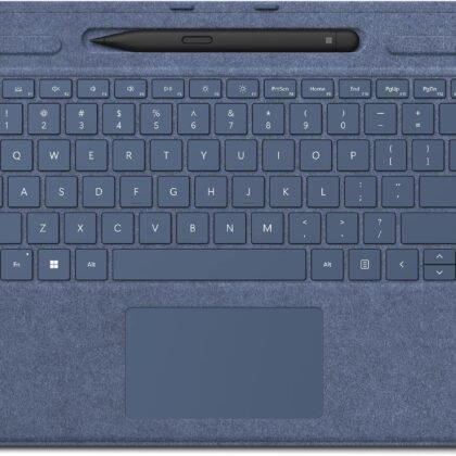 Microsoft Surface Pro Signature Keyboard with Slim Pen 2 Bundle, Sapphire Colour Keyboard