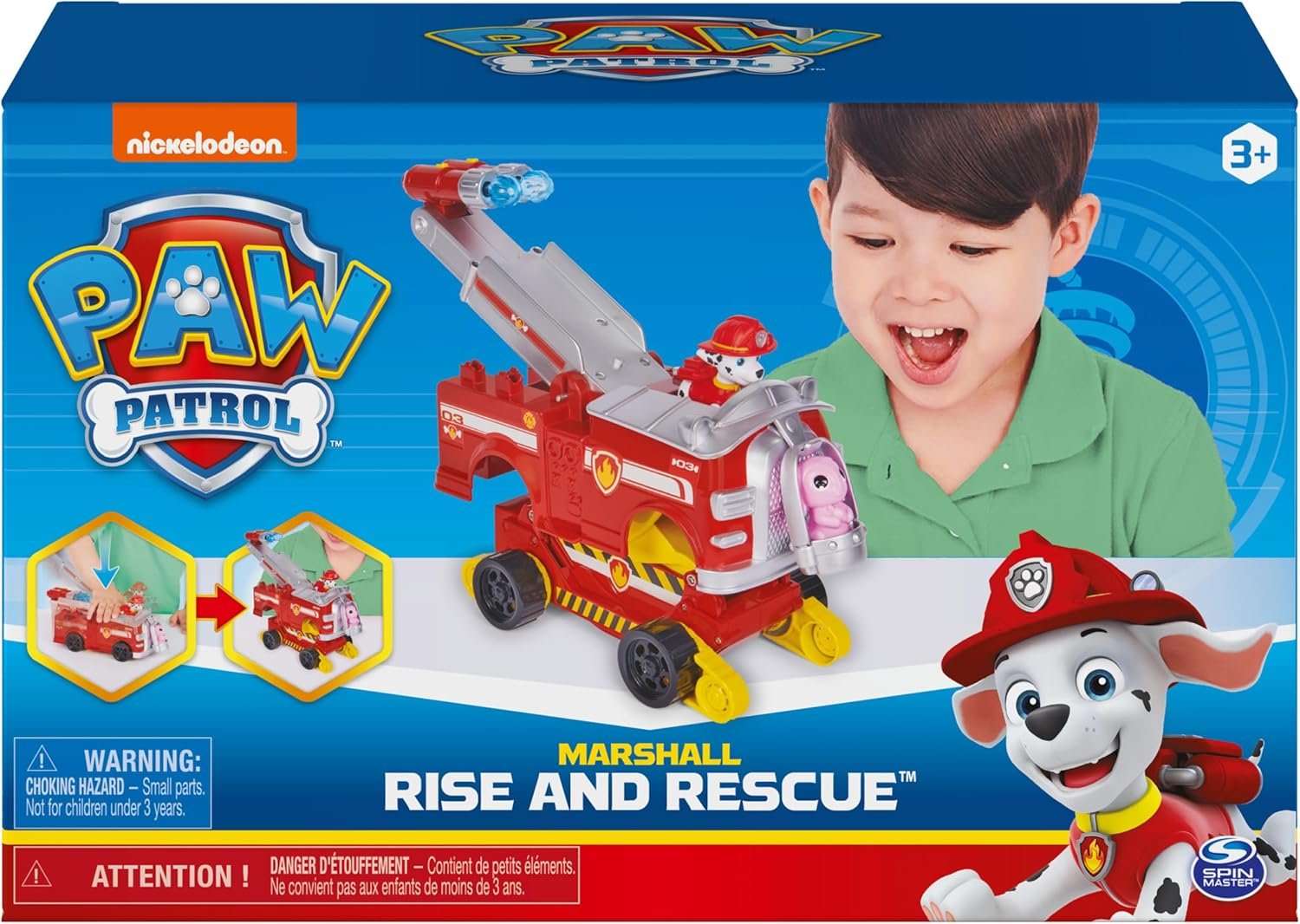 Paw Patrol, Marshall Rise and Rescue Transforming Toy Car with Action Figures and Accessories, Kids Toys for Ages 3 and up - Image 2