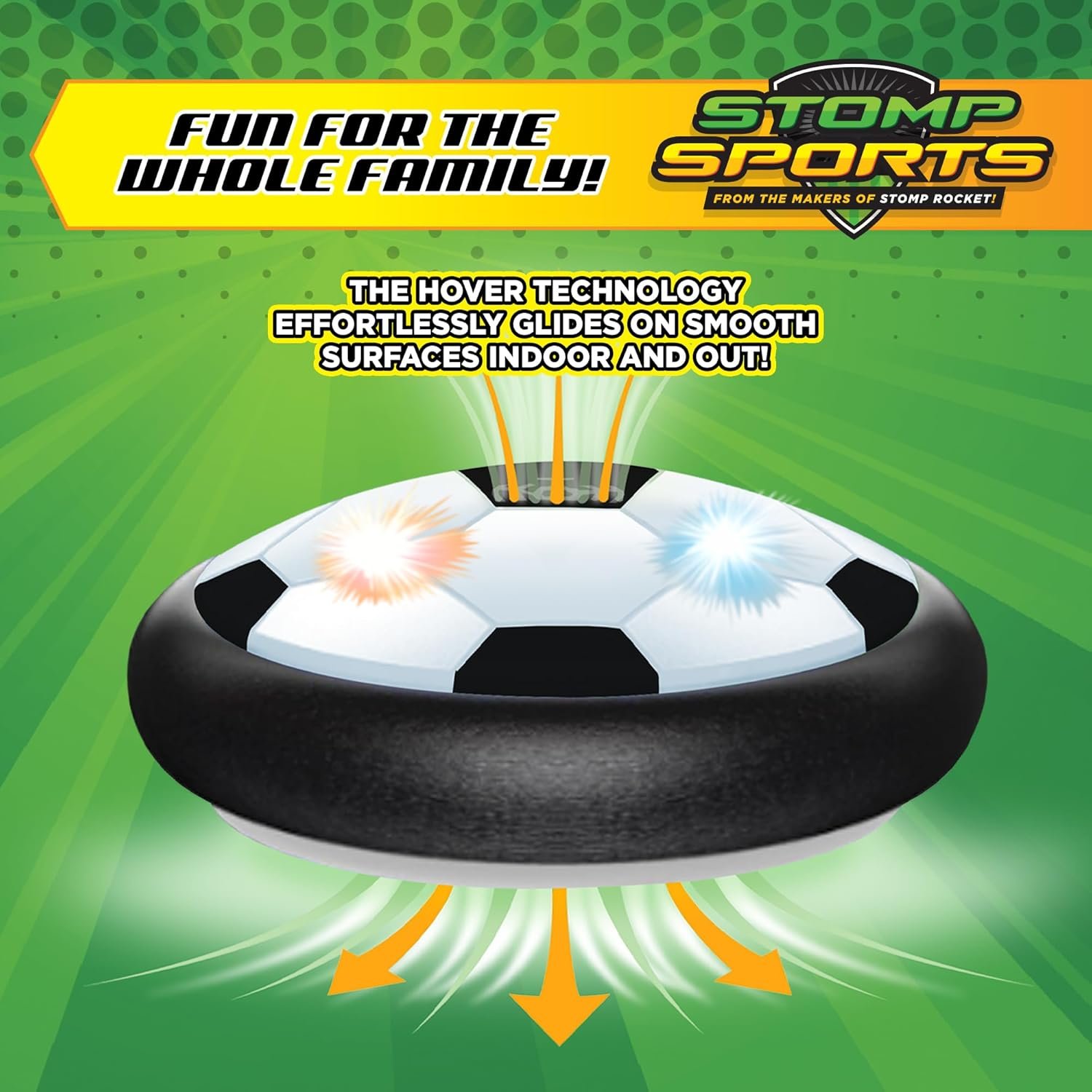 Hover Soccer from The Makers of Stomp Rocket – LED Lights and Padded Bumpers Indoor Air Soccer Toy for Boys Girls Ages 3 4 5 6 7 8 + Fun Games - Image 3