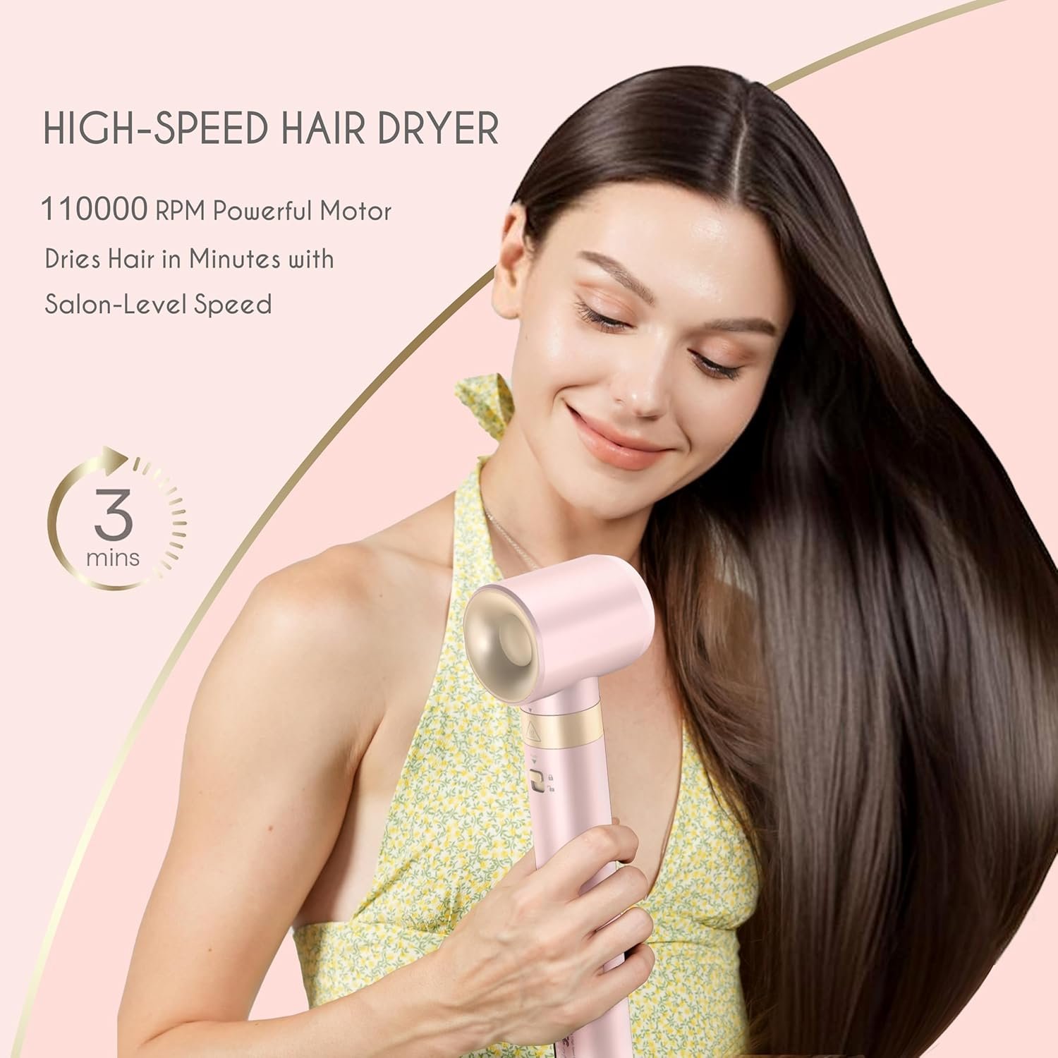 5 in 1 Ionic Hot Air Styler, 1400W Powerful Hair Dryer Brush, Auto-Wrap Curlers, Paddle Brush for Fast Drying, Volumizing with Travel & Storage Bag - Image 6