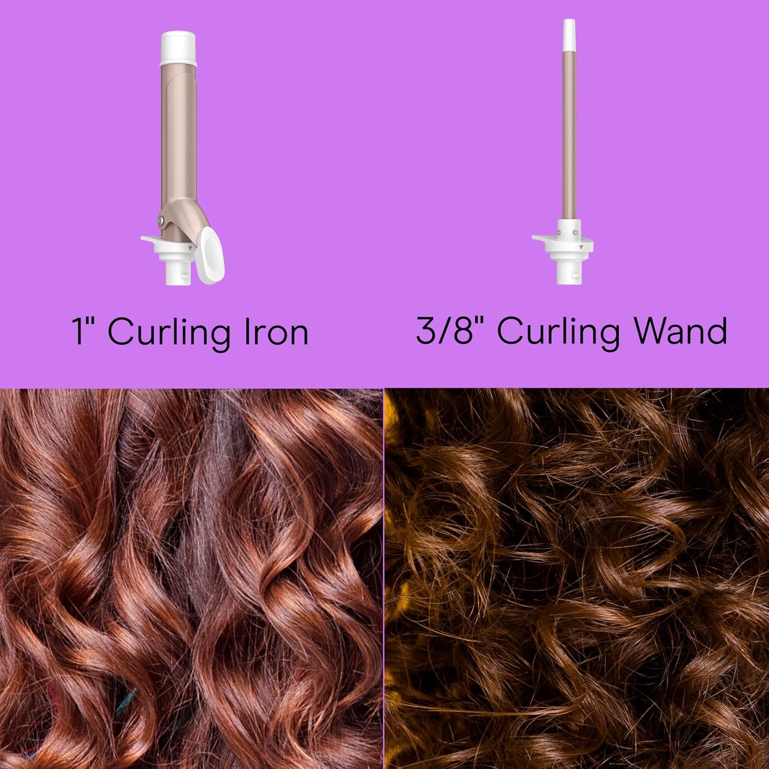 Conair Double Ceramic Multi-Attachment Hair Styler, 5-in-1 Hair Curling Wand Set to Create Curls, Waves, and Blowouts, Ceramic Technology Eliminates Damaging Hot Spots, White/Rose Gold - Image 5