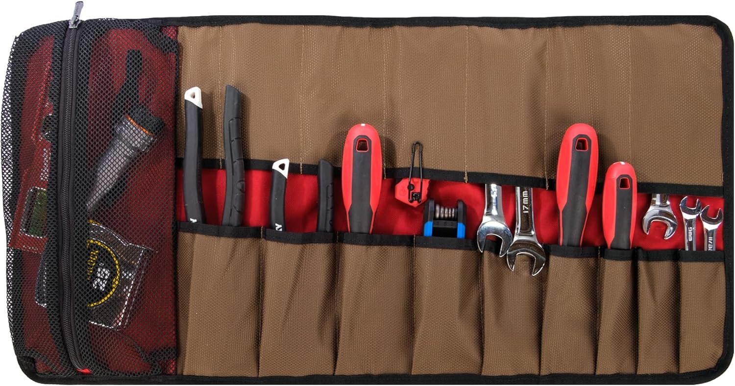 WOLVERINE Tool Bag |Tote | Utility Roll | Durable Nailhead Nylon, Adjustable Straps, and Versatile Pockets - Image 6