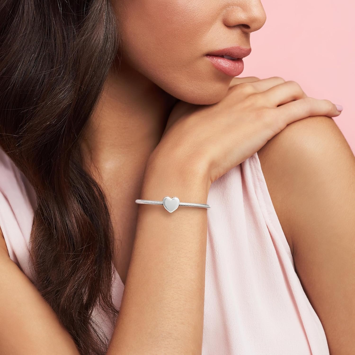 PANDORA Heart Charm - Compatible Moments Bracelets - Jewelry for Women - Gift for Women in Your Life - Made with Sterling Silver, With Gift Box - Image 3