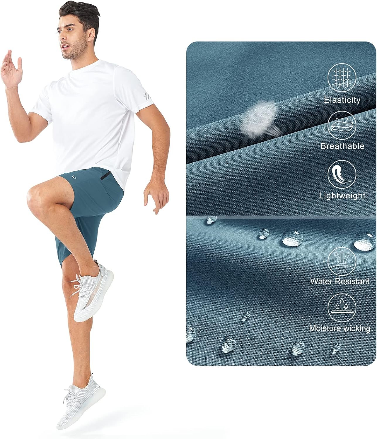 NORTHYARD Men's Athletic Running Shorts Quick Dry Workout Shorts Lightweight Sports Gym Basketball 7"/ 9"/ 5" Tennis Hiking - Image 5