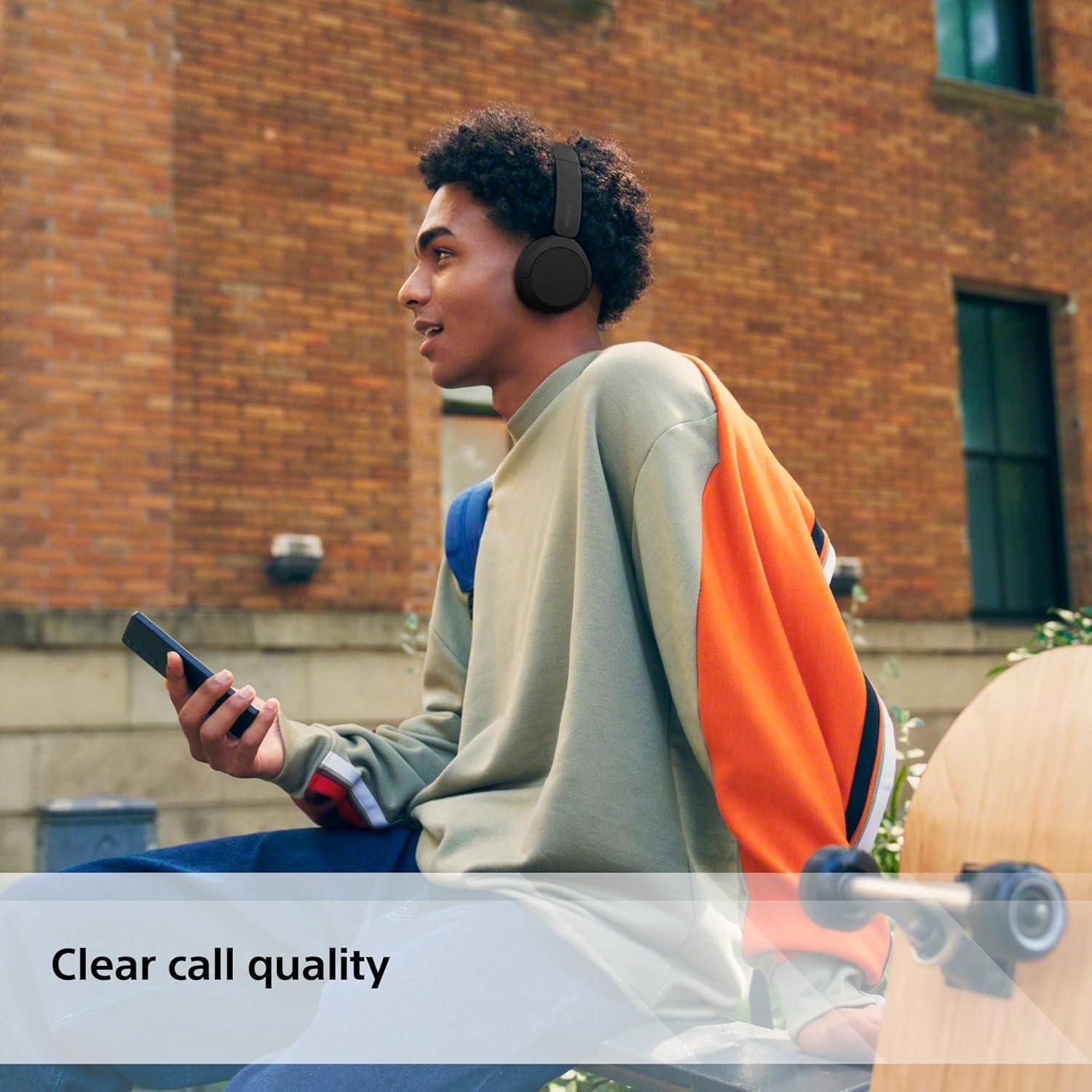 Sony WH-CH520 Compact Easy Carrying Wireless Bluetooth On-Ear Headphones with Microphone (Black) - Image 2