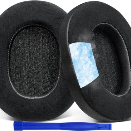 SOULWIT Cooling-Gel Replacement Earpads for Sony WH-1000XM5 (WH1000XM5) Noise Canceling Headphones, Ear Pads Cushions with High-Density Noise Isolation Foam, Added Thickness - Black