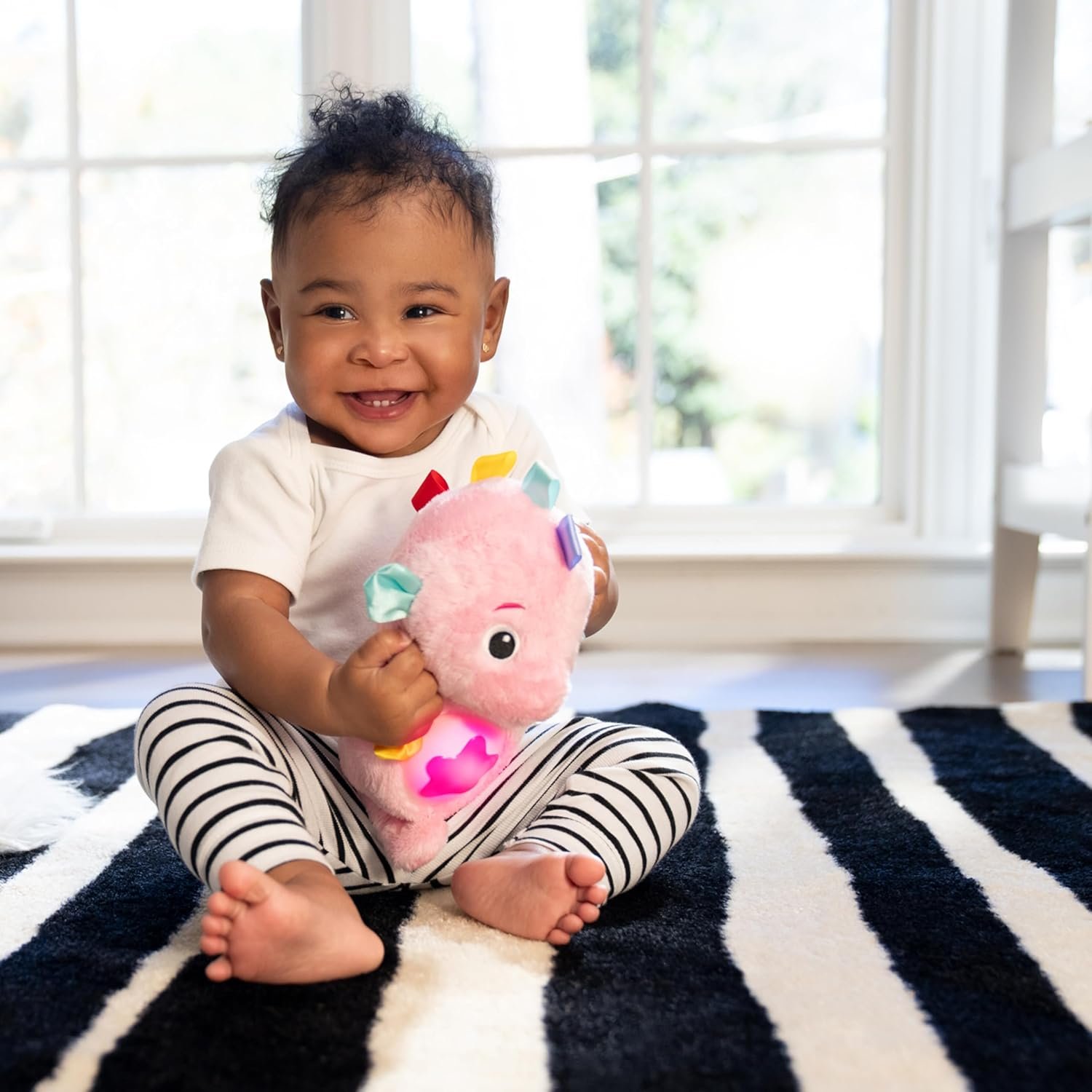 Baby Einstein Sea Dreams Seahorse Plush Soother Toy, with Music and Lights, Ages 0 Months and Up, Pink - Image 7