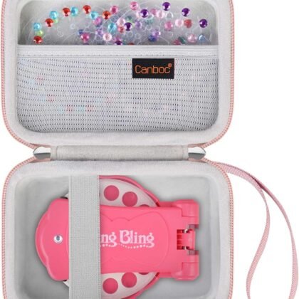 Canboc Carrying Case for Blinger Diamond Starter Kit, Blinger Sparkle Collection Box, Mesh Pocket fit Accessories, Rose Gold (Case Only) ﻿